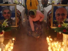 Funeral of Fathers Javier Campos Morales, SJ, and Joaquín César Mora Salazar, SJ, in June 2022.