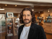 Catholic actor Jonathan Roumie during a visit to Unbound's headquarters in Nov. 2023.