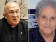 Father José María Avendaño Perea, appointed Auxiliary Bishop of Getafe / His mother, Jorja Perea