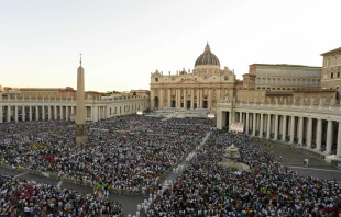 Thousands fill St. Peter’s Square for the Jubilee of Youth welcome Mass on July 29, 2025, at the Vatican. Credit: Vatican Media