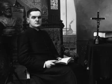 A studio photo of Fr. Michael J. McGivney, by John Tierney. Courtesy of the Knights of Columbus