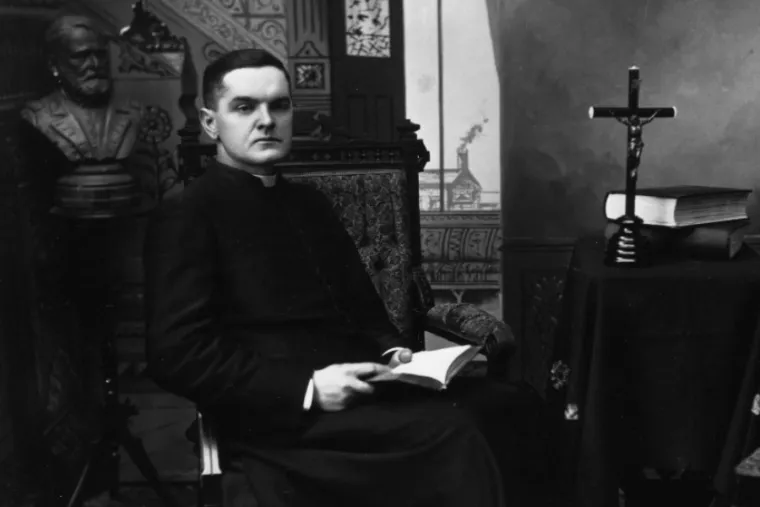 A studio photo of Fr. Michael J. McGivney, by John Tierney. Courtesy of the Knights of Columbus