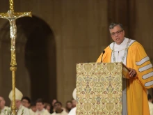 Peter Kilpatrick is formally installed as the 16th president of the Catholic University of America at the Basilica of the National Shrine of the Immaculate Conception in Washington, D.C., on Nov. 11, 2022.