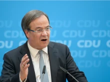Armin Laschet, now the leader of the Christian Democratic Union, speaks at the party headquarters in Berlin, Jan. 11, 2017. Credit: photocosmos1/Shutterstock.