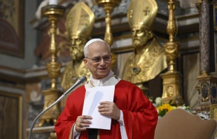 Pope Leo XIV speaks at the Mass for the opening of the general chapter of the Order of St. Augustine on Sept. 1, 2025. Credit: Vatican Media
