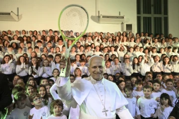 Pope Leo Tennis racket