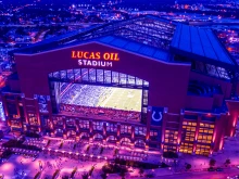Lucas Oil Stadium in Indianapolis, one of the venues for the 2024 National Eucharistic Congress.