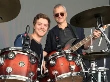 Mac Sinise, son of actor Gary Sinise, performs with the Lt. Dan Band.