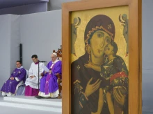 Pope Francis celebrates Mass at the Granaries in Floriana, Malta, April 3, 2022.