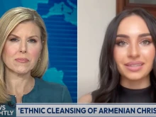 Gia Chacón (right), founder of March for the Martyrs, said the plight of the tens of thousands of Christian Armenians  pushed out of their homes in the disputed Artsakh or Nagorno-Karabakh region hash been "completely overlooked by the mainstream media.”