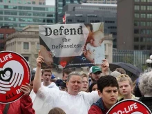 Pro-life demonstrators. 