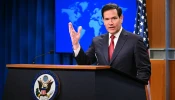 U.S. Secretary of State Marco Rubio speaks during an end-of-year press conference in the State Department Press Briefing Room in Washington, D.C., on Dec. 19, 2025.