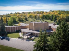 Maryvale from the air. The property is nearly 500 acres in size, and borders the Sheyenne River.