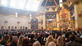 Mass at Arizona State University’s Newman Center chapel.
