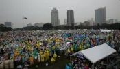 Millions gather in Manila for Pope Francis' closing Mass on Jan. 18, 2015.