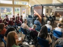 The "Mass of a Lifetime," celebrated by Father Nathan Siray of the Diocese of Calgary, took place at Evanston Summit Retirement Residence in Calgary, Alberta, on Oct. 15, 2023.