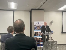 Cardinal Robert McElroy speaks at the conference “Catholic Social Teaching and Work with Migrants and Refugees at a Time of Uncertainty” on March 24, 2025, in Washington, D.C.