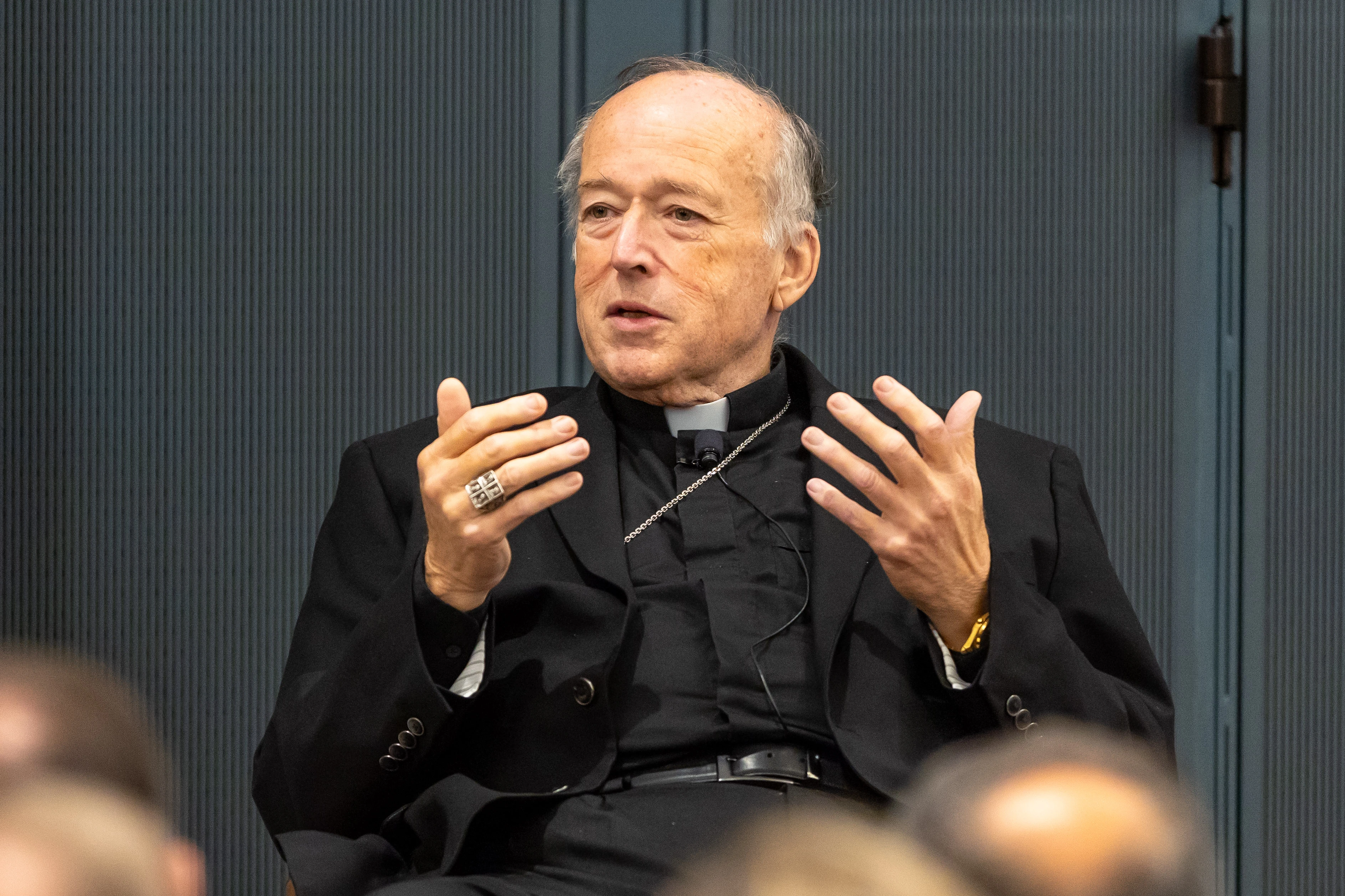 Cardinal Robert McElroy of the Archdiocese of Washington, D.C., speaks at the University of Notre Dame Forum event on “Healing Our National Dialogue and Political Life” on Oct. 17, 2025.?w=200&h=150