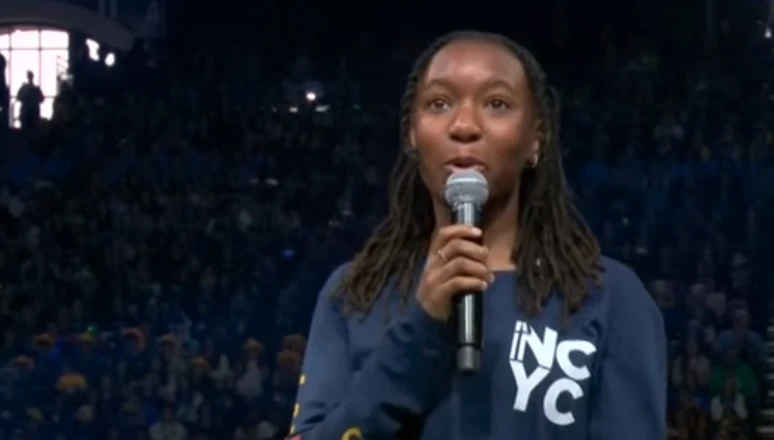 Mia Smothers asks a question of Pope Leo XIV at the National Catholic Youth Conference on Nov. 21, 2025. | Credit: EWTN YouTube/Screenshot