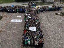 Young people at a July 14, 2023, sendoff Mass for Chilean Catholic college students ahead of their winter break missionary work.