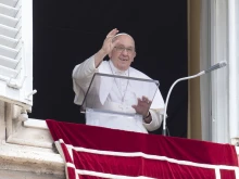 Pope Francis delivers his Angelus address on June 4, 2023.