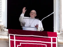 Pope Francis delivers his Angelus address on June 26, 2022.