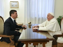 Pope Francis addressing members of the Claretianum Institute of the Theology of the Consecrated Life at the Vatican, Nov. 7, 2022.
