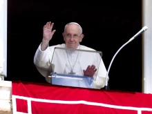 Pope Francis delivers the Angelus address in St. Peter's Square, July 31, 2022.