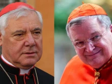 German Cardinal Gerhard Müller (left) and American Cardinal Raymond Burke.