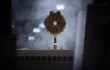 The Eucharist is displayed in a monstrance in St. Patrick’s Cathedral in New York City before a Eucharistic procession on Oct. 15, 2024.