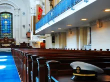 The Naval Academy Chapel on the campus of the United States Naval Academy in Annapolis, Maryland. 