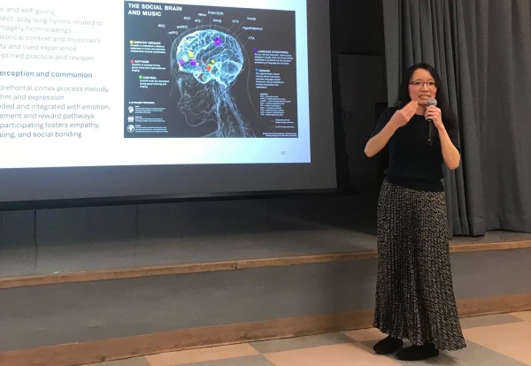 Music activates different parts of the brain, strengthening pathways for memory, movement, emotion, and empathy, said Kathlyn Gan at St. Francis de Sales in Burnaby, Ontario. Credit: Terry O’Neill