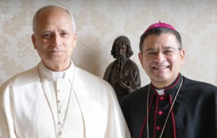 Pope Leo XIV meets with Bishop Rolando Álvarez on Nov. 13, 2025. Credit: Vatican Media