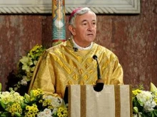 Archbishop Vincent Nichols preaching his homily at his installation. 