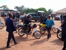 Police and residents of Wumat, a farming town 45 miles south of Jos, Nigeria, arrive to survey damage and help survivors of a terrorist attack on Nov 22, 2022.
