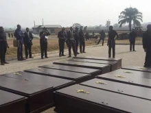 Some of the coffins of 73 Christians from Benue State, central Nigeria, massacred by Fulani jihadists in 2018.