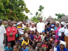Seminarian David Igba during a pastoral visit at Scared Heart Udei of the Catholic Diocese of Makurdi, Nigeria.