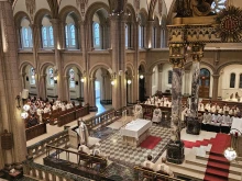 Bishop Thomas Paprocki preaches the opening Mass of the Corpus Christi Priory in Springfield.