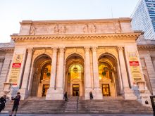The New York City Public Library in Manhattan. 