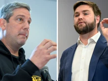 Ohio U.S. Senate candidates Democrat Rep. Tim Ryan (left) and Republican J.D. Vance
