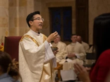 Father Linh Bui celebrating Mass.