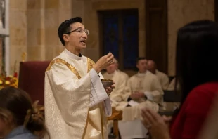 Father Linh Bui celebrating Mass. Credit: Photo courtesy of the Archdiocese of Oklahoma City
