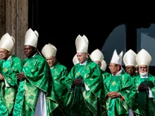 Pope Francis celebrates Mass in St. Peter's Square for the opening of the 15th Ordinary General Assembly of the Synod of Bishops on Oct. 3, 2018. 