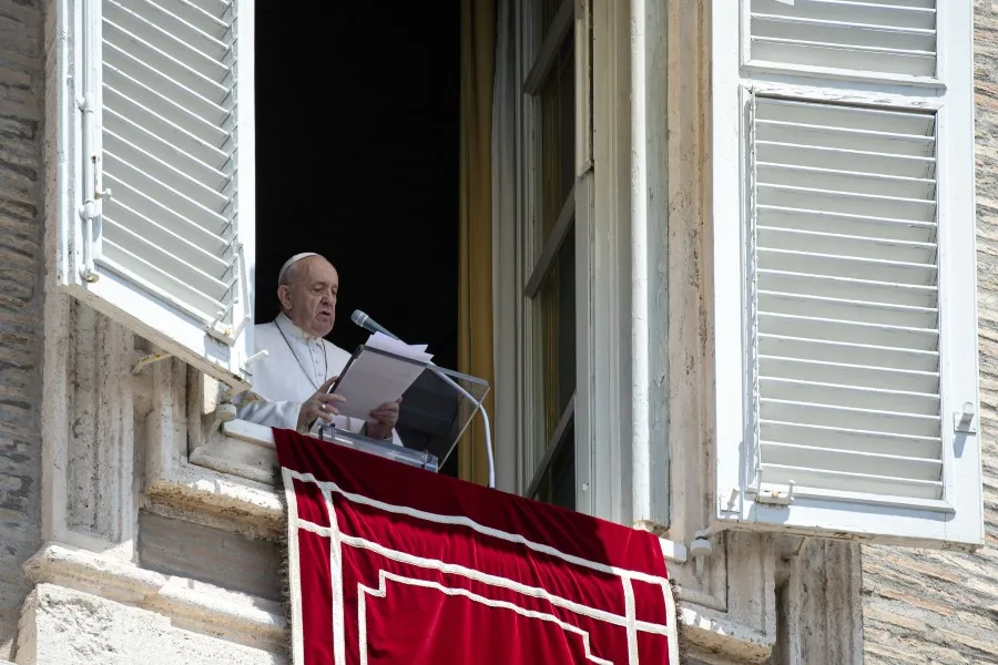 Pope Francis waves from his window overlooking St. Peter’s Square during an Angelus address. ?w=200&h=150