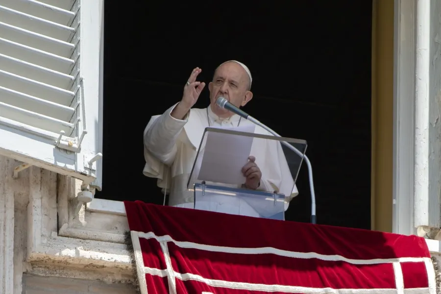 Pope Francis is pictured during an Angelus address. ?w=200&h=150