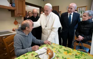 April 12, 2019 - Pope Francis visits patients at the Villaggio Emanuele in Bufalotta, near Rome.   Vatican Media