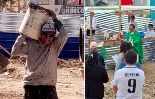 Father Javier Cajusol Villegas is building a church with his own hands in Chiclayo, the northern Peruvian diocese where Pope Leo XIV was bishop. Credit: Photo courtesy of Father Javier Cajusol