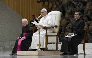 “Use technology wisely, but don’t let technology use you,” Pope Leo XIV said during his address to hundreds of university students gathered in the Vatican’s Paul VI Hall on Oct. 30, 2025. Credit: Vatican Media