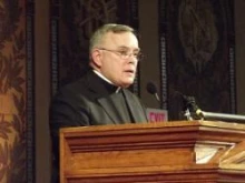 Archbishop Charles J. Chaput speaks at Georgetown University on Jan. 22, 2012. CNA/EWTN News.