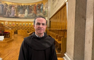 The president of the Pontifical International Marian Academy (PAMI), Franciscan friar Stefano Cecchin, OFM. Credit: Victoria Cardiel/EWTN News